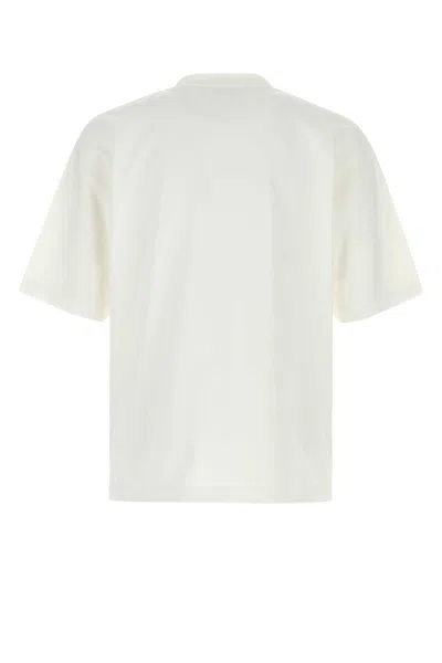 Dsquared2 Men White Crewneck T-shirt With Logo Lettering On The Front In Cotton Man In White