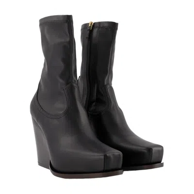 Stella Mccartney Platform Synthetic Leather Heel Boot In Black