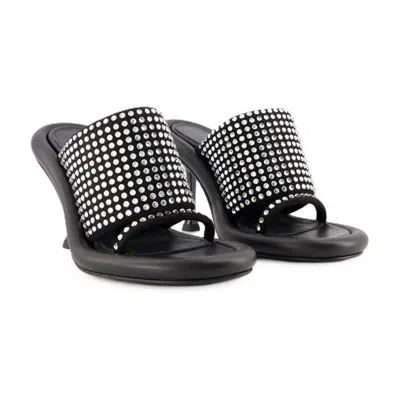 Jw Anderson J.w. Anderson Crystal-studded Leather Mule In Multi