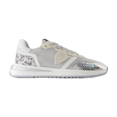 Philippe Model Canvas Animal-print Low-top Sneaker In Multi