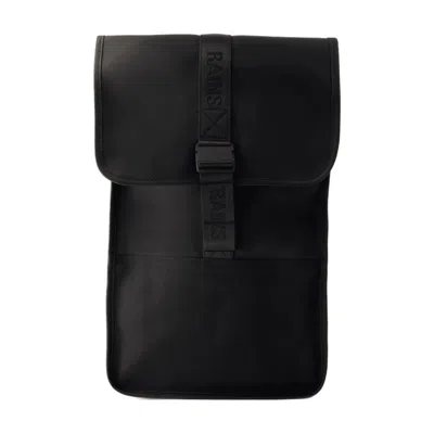 Rains Synthetic Roll-top Backpack In Black