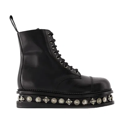 Toga Pulla Studded Leather Boots In Black