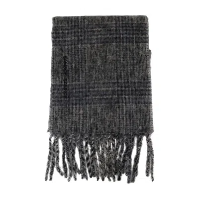 Samsoe & Samsoe Samsøe Samsøe Wool Check Scarf In Gray