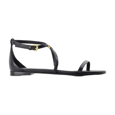 Alexander Mcqueen Leather Harness Sandals In Black