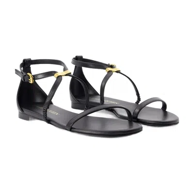 Alexander Mcqueen Leather Harness Sandals In Black
