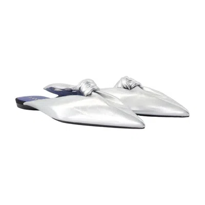 Lanvin Knotted Pointed-toe Mules In Multi