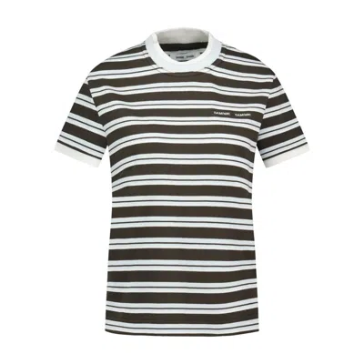 Samsoe & Samsoe Womens Turkish Coffee St. Sacamina Striped Cotton-jersey T-shirt In Multi
