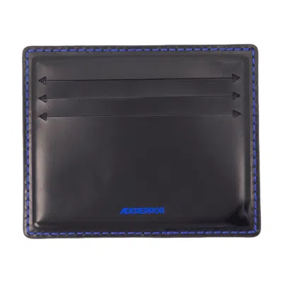 Ader Error Leather With Contrast Stitching Card Case In Black