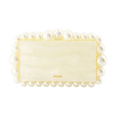 Cult Gaia Eos Clutch In White