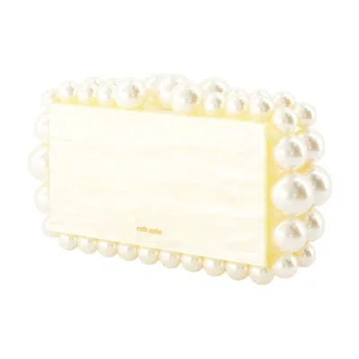 Cult Gaia Eos Clutch In White