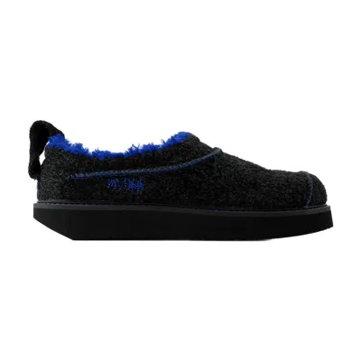 Ader Error Wool-lined Leather Slipper In Black