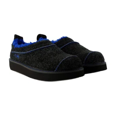 Ader Error Wool-lined Leather Slipper In Black