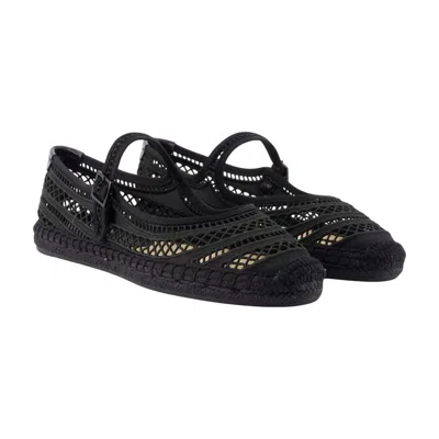 Tory Burch Open Weave Viscose Espadrille Flat In Multi