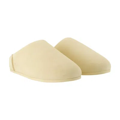 Ugg Logo-lettered Shearling-lined Slipper In Neutral