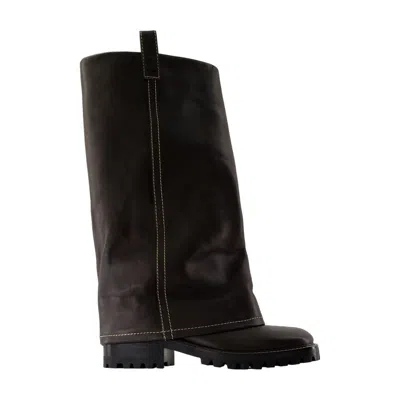 Acne Studios Lug-sole Buckle Boots In Multi
