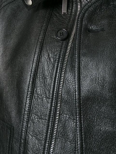 Shop Saint Laurent Slouchy Parka Jacket In Black