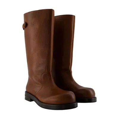 Acne Studios Beshay Saian Boots In Brown