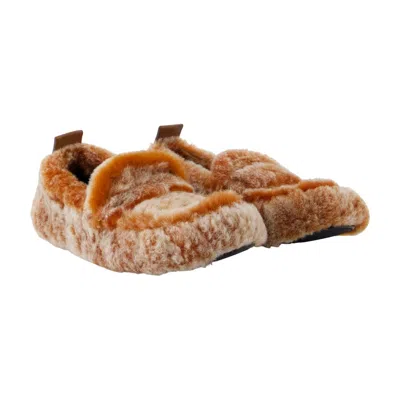 Acne Studios Shearling Ballet Flat In Pattern