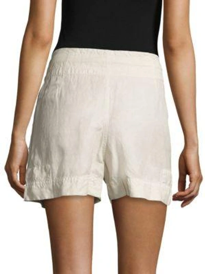 Shop Vince Drawstring Utility Shorts In Bleached