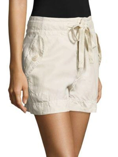 Shop Vince Drawstring Utility Shorts In Bleached
