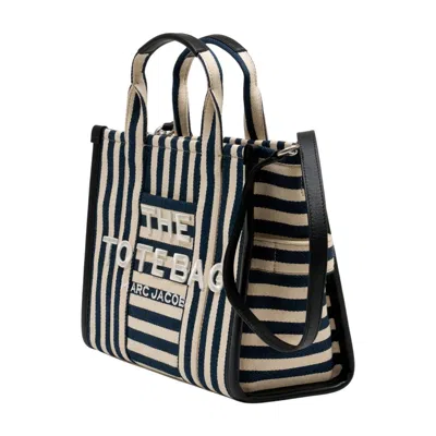 Marc Jacobs Medium Structured Canvas Tote Handbag In Navy