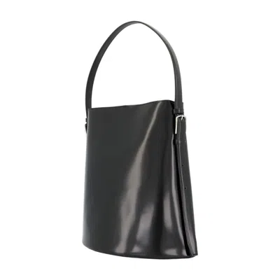 Coperni Calfskin Leather Shoulder Bag In Black