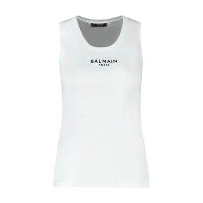Balmain Paris Tank Top In White