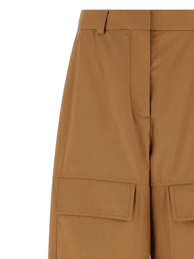 Stella Mccartney Cotton Cargo Cargo Pants In Brown