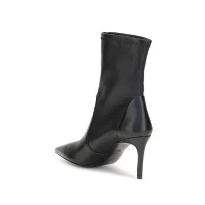 Stuart Weitzman Pointed-toe Stiletto Ankle Boot In Black