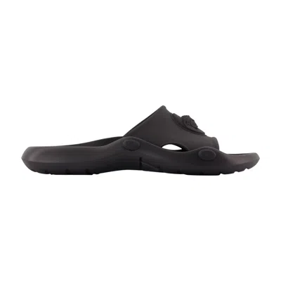 Versace Nettuno Medusa Head Open-toe Sliders In Black