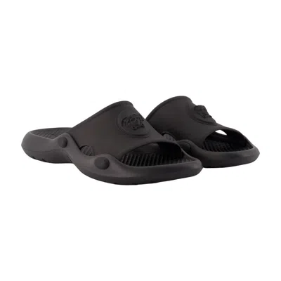 Versace Nettuno Medusa Head Open-toe Sliders In Black