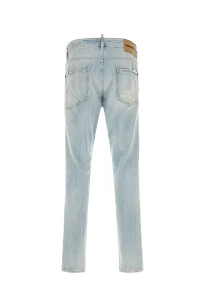 Dsquared2 Teddy Denim Jeans Patchwork Distressed Design In Blue