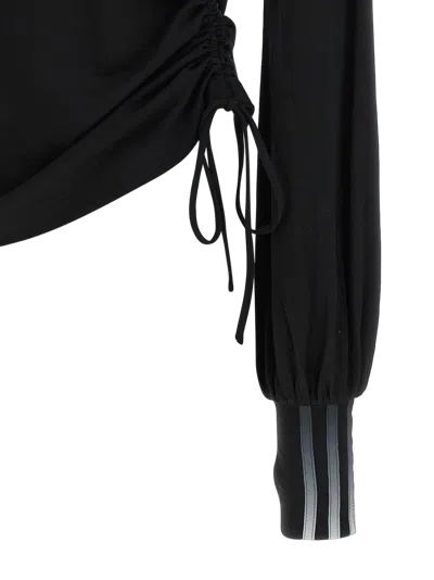 Y-3 Merino Wool With Side Drawstring Long-sleeve T-shirt In Black