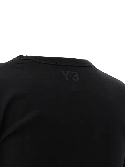 Y-3 Merino Wool With Side Drawstring Long-sleeve T-shirt In Black