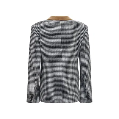 Tom Ford Houndstooth Single Breasted Tailored Jacket In Multi