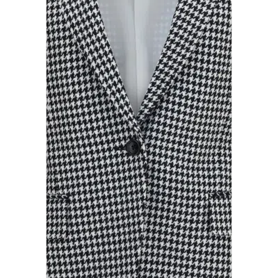 Tom Ford Houndstooth Single Breasted Tailored Jacket In Multi