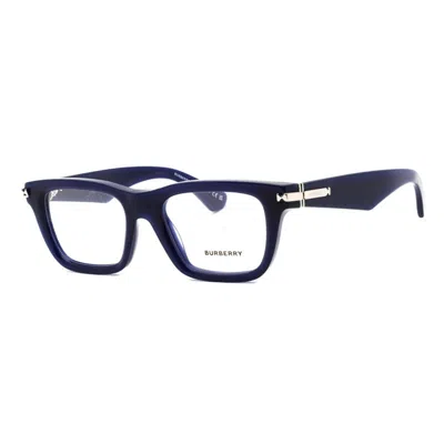 Burberry Rectangular Acetate Eyeglasses For Men In Blue