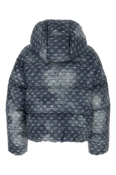 Dsquared2 Blouson Down Jacket In Blue