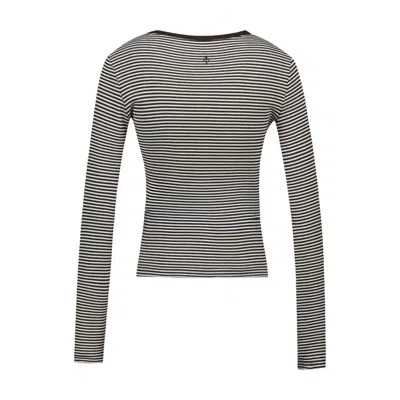 Samsoe & Samsoe Samsøe Samsøe Striped Cotton Cardigan In Black