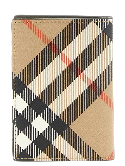 Burberry Check Pattern Card Case In Multi