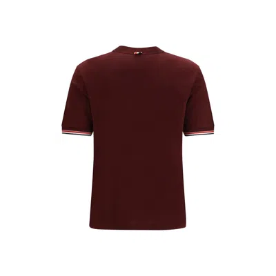Thom Browne Wool-blend With Contrast Trim T-shirt In Brown