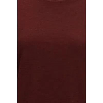 Thom Browne Wool-blend With Contrast Trim T-shirt In Brown