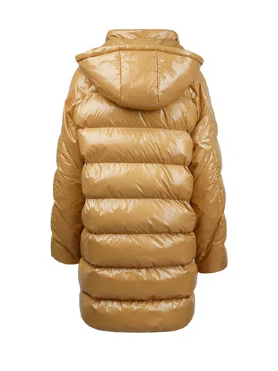 Pinko Quilted Polyamide Down Jacket In Orange