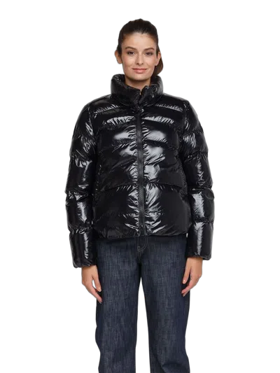 Pinko Quilted Polyamide Puffer Down Jacket In Black