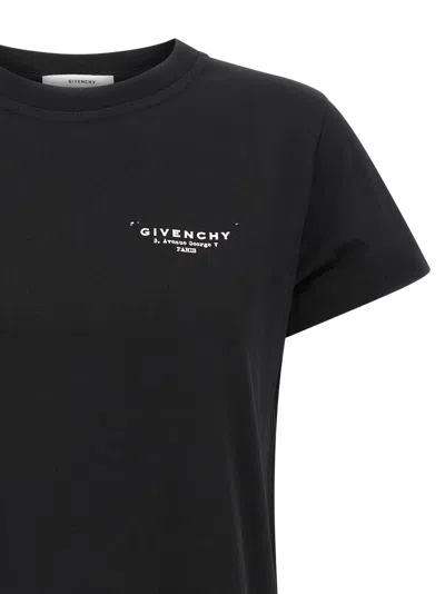 Givenchy Cotton Logo Print Regular Fit T-shirt In Black
