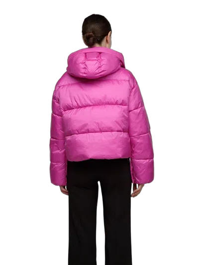 Pinko Quilted Polyamide Down Jacket In Pink