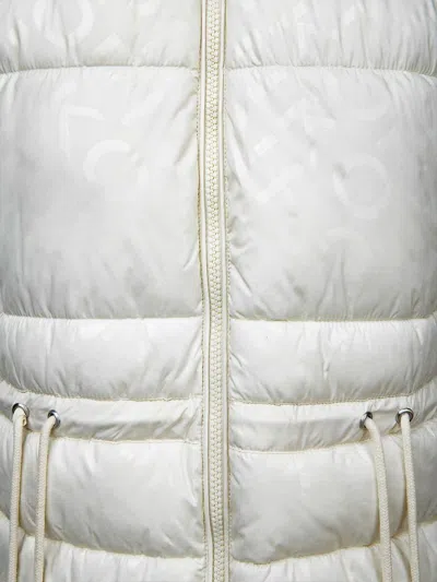 Pinko Quilted Puffer Down Jacket In White
