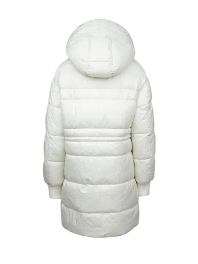 Pinko Quilted Puffer Down Jacket In White