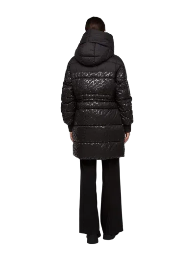 Pinko Quilted Puffer Down Jacket In Black