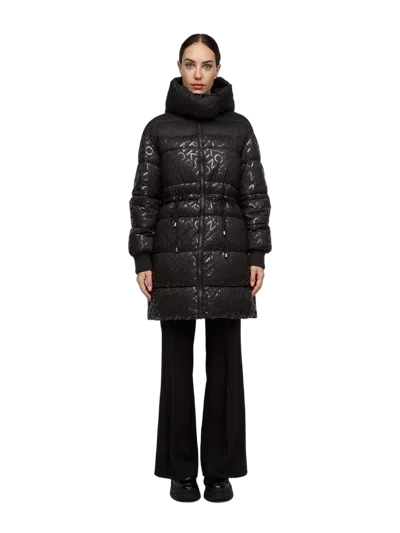 Pinko Quilted Puffer Down Jacket In Black